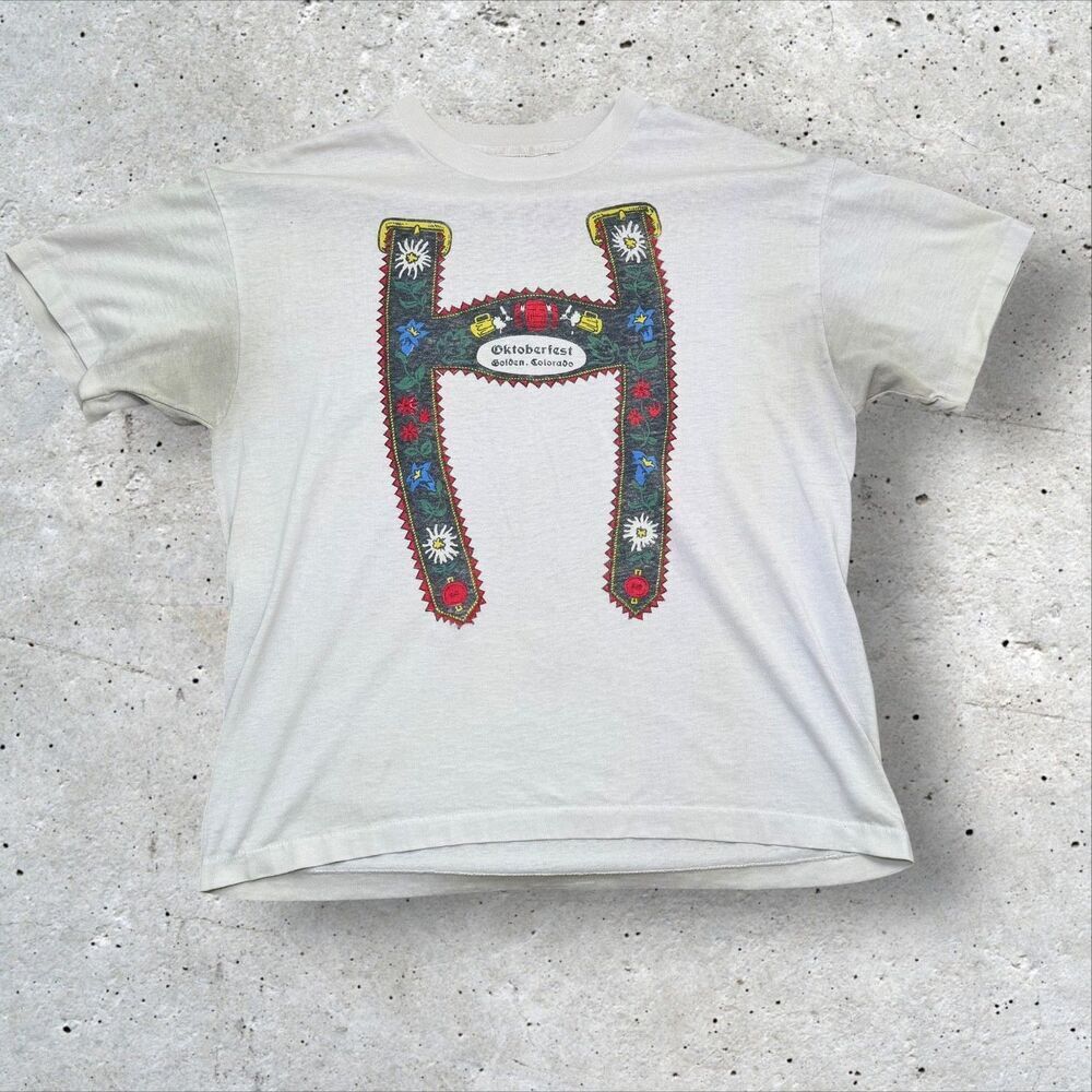 Vintage Oktoberfest Golden Colorado T Shirt HEF‑T Tee Jays Men’s XL Lederhosen